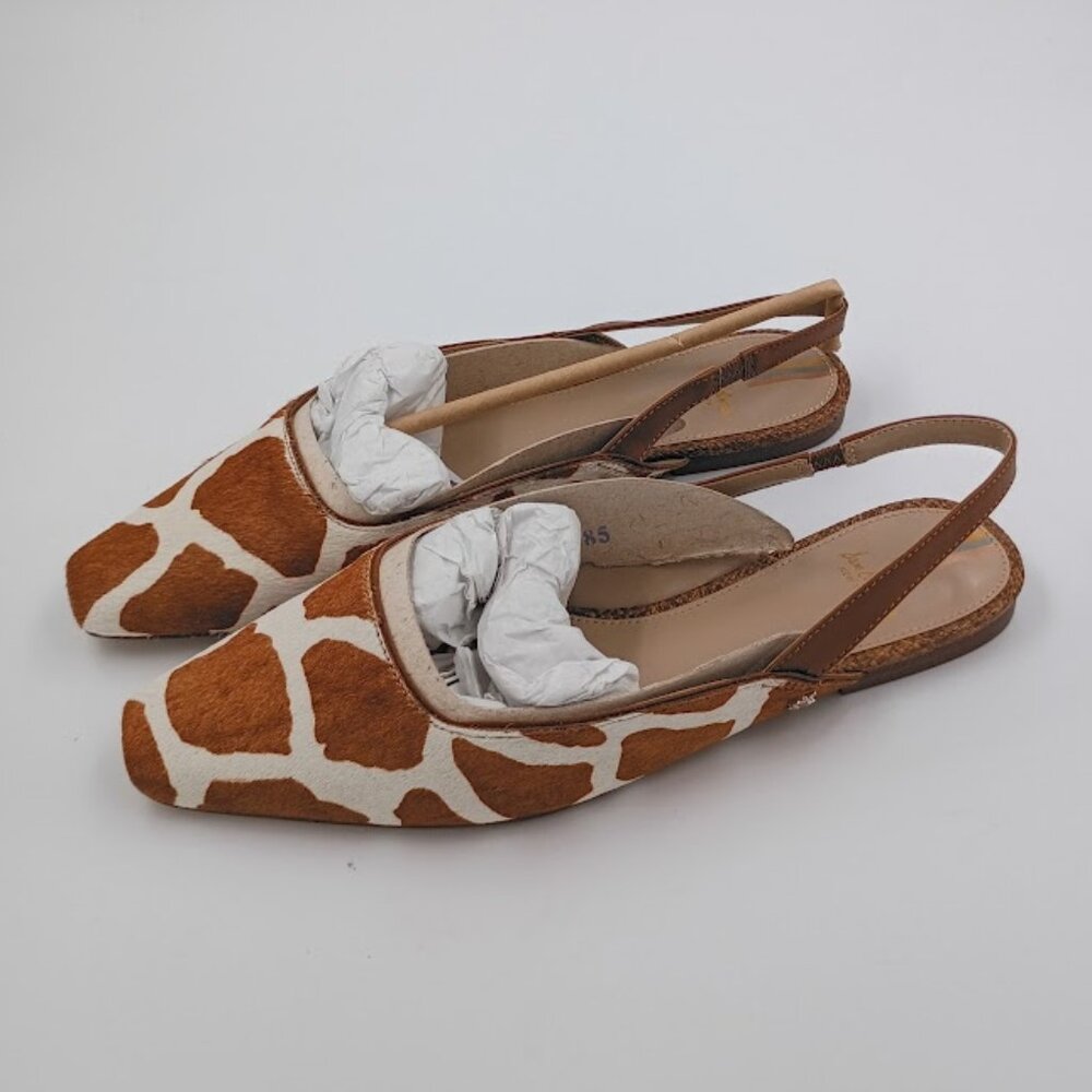Sam Edelman, Square Toe Flats, Cow Print, Women's Size 9